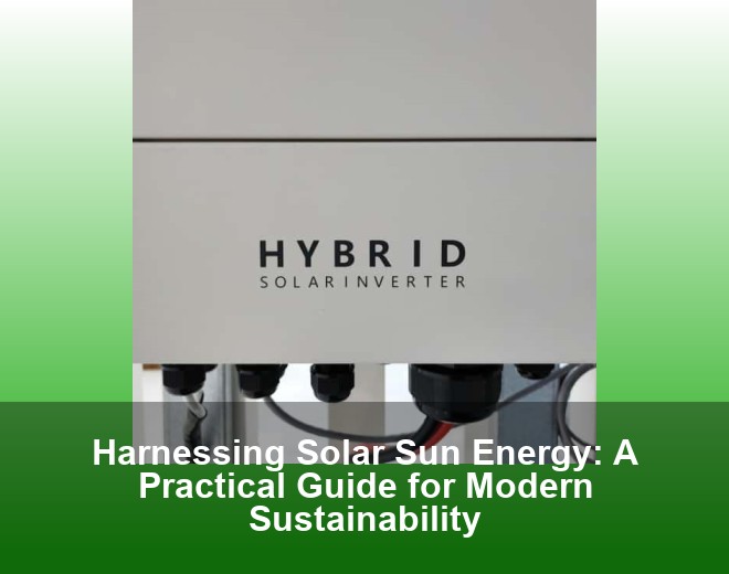 Harnessing Solar Sun Energy: A Practical Guide for Modern Sustainability